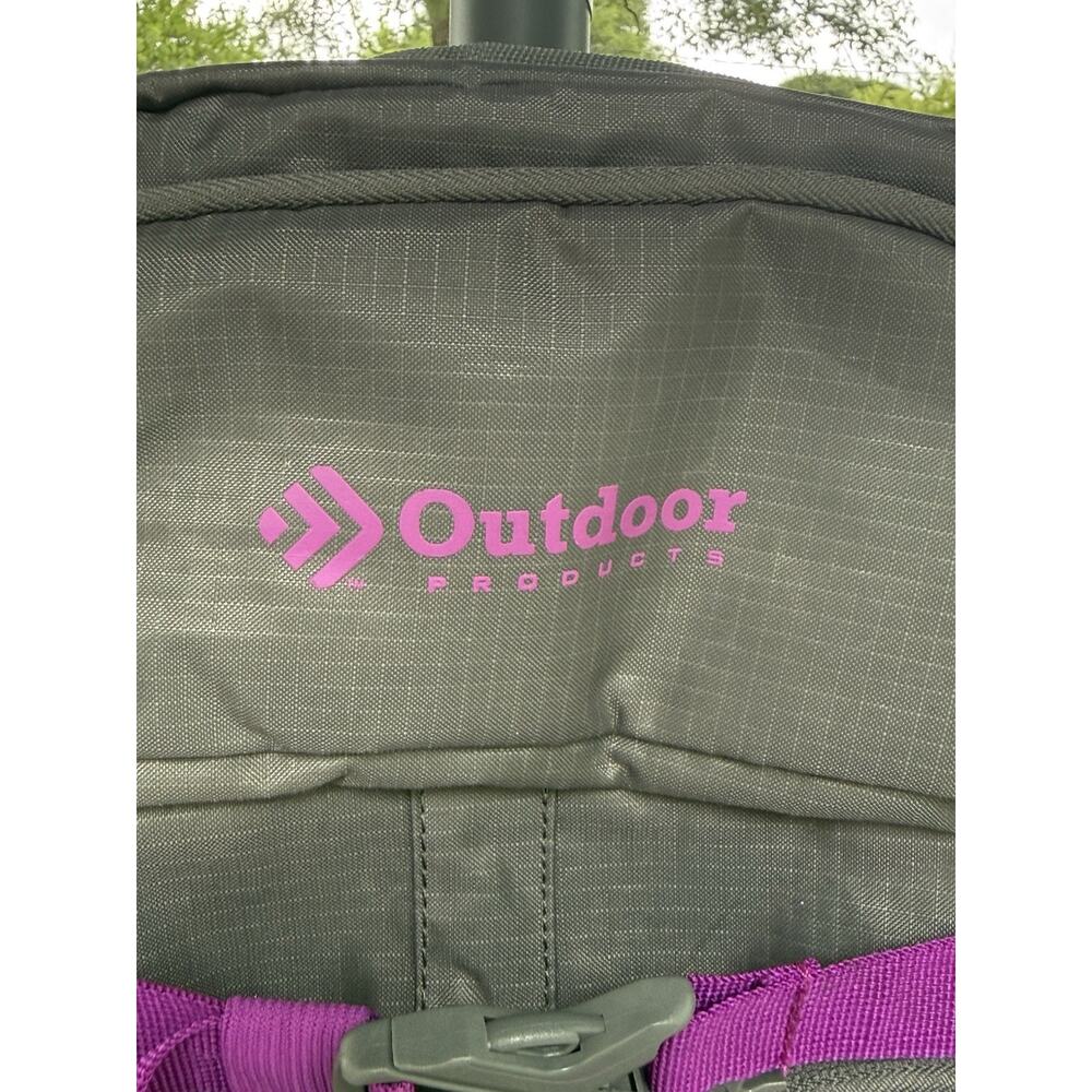 Outdoor Products Traverse Backpack Gray Unisex Book Bag Travel Hiking School - Picture 5 of 12